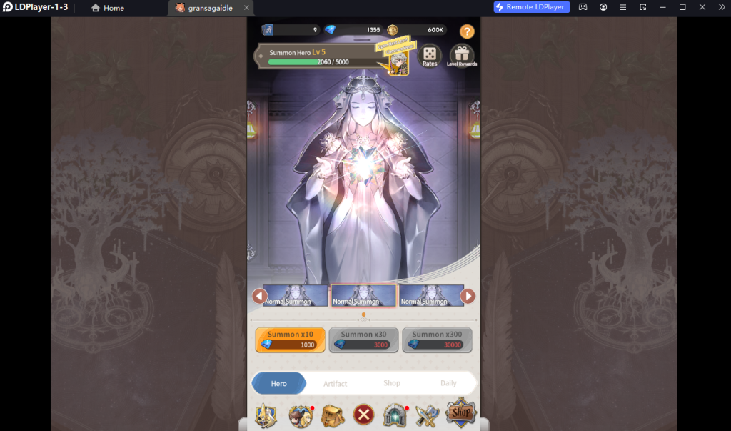 Gran Saga Idle: KNIGHTSxKNIGHTS (Global) คุมหลายจอหาตัวละคร!! วิธี Reroll รีไอดี หลายจอเร็ว 10 เท่า บน LDPlayer9