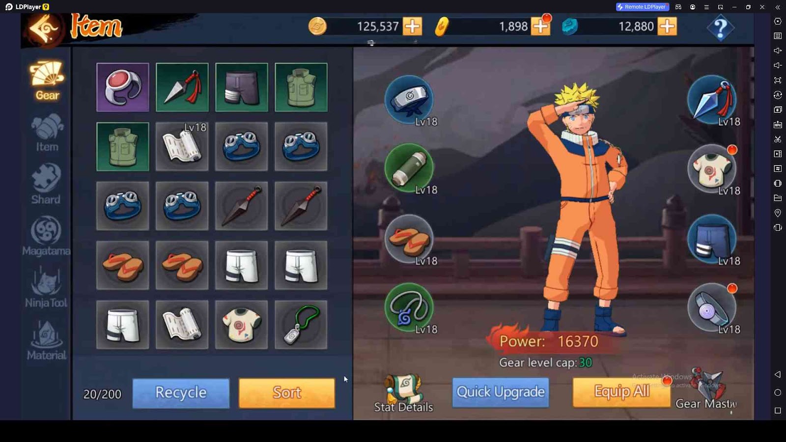 The Gear System in Shinobi illusions 