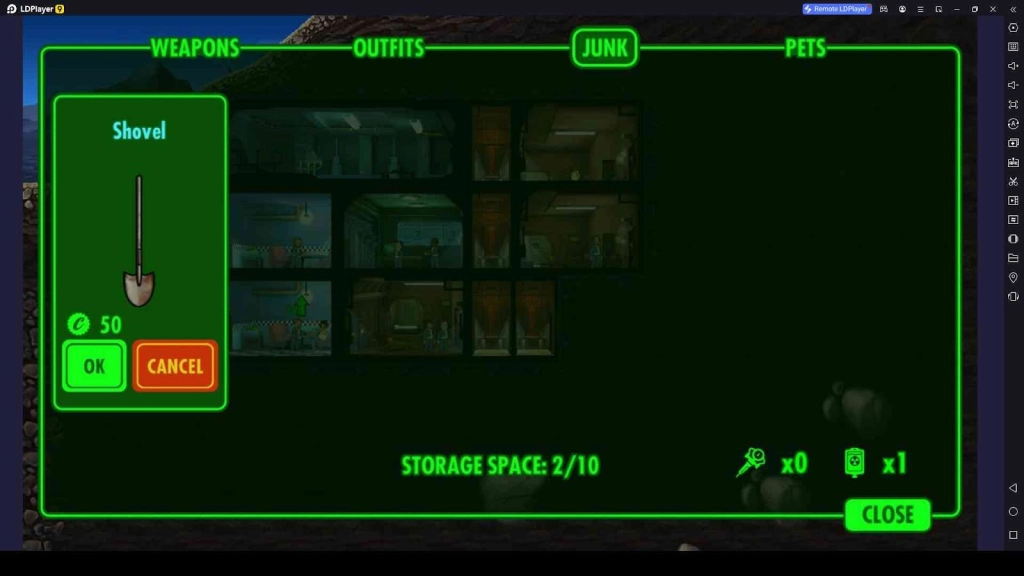 Sell Junk Items in the Fallout Shelter Inventory