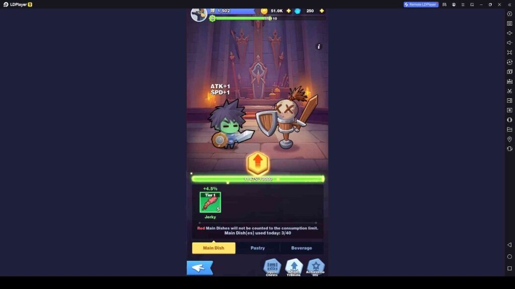 Promote the Tier of the Knight in Chest Legend 