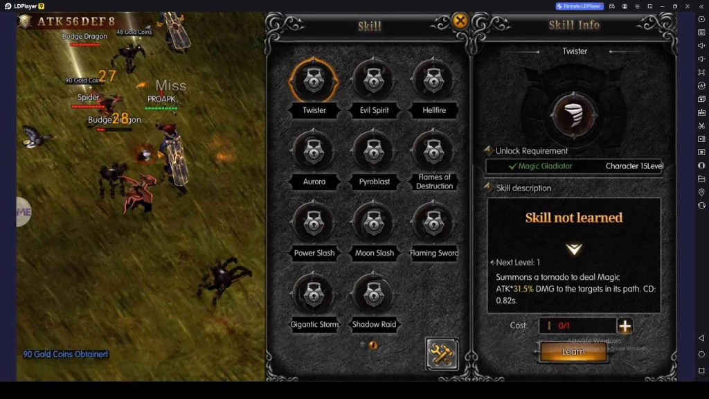 Learn New Skills and Upgrade Them 