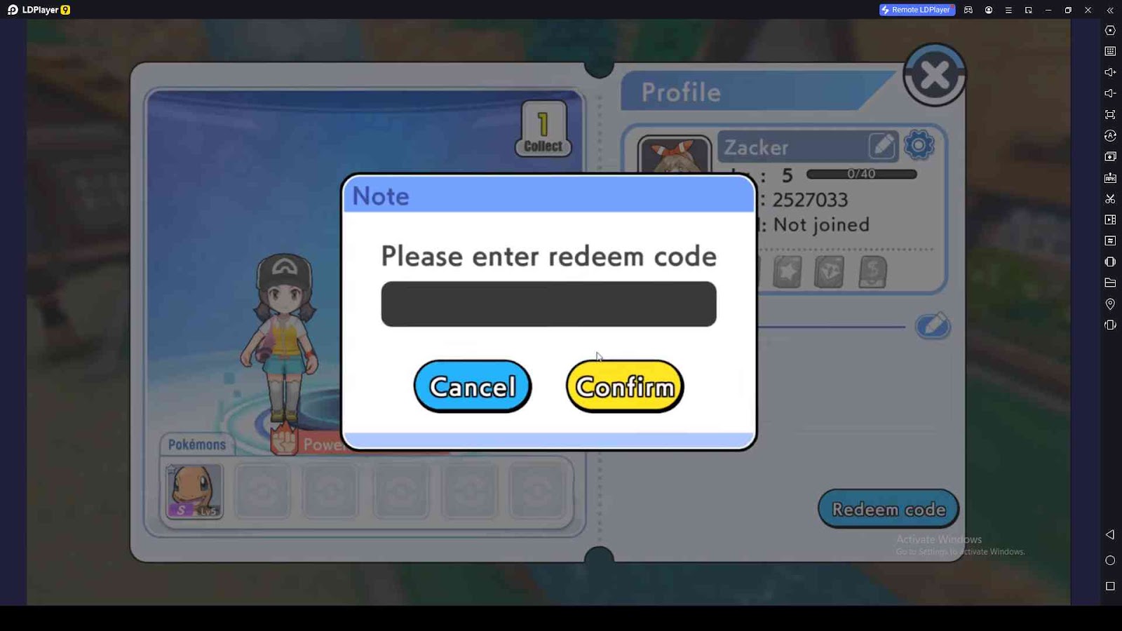 Redeeming Process for the Codes in Monster Island