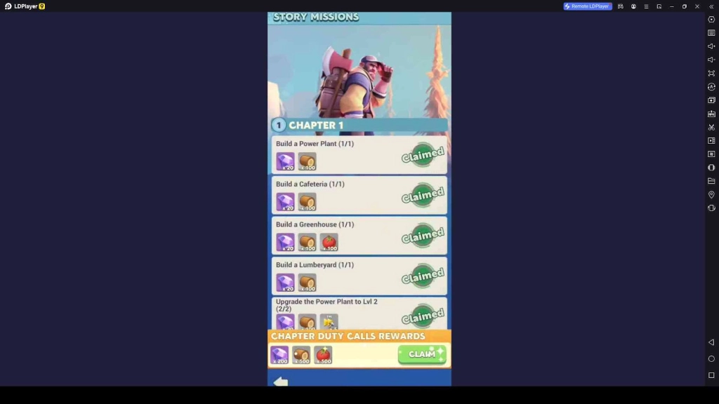 Complete Story Missions in Tile Survive! 