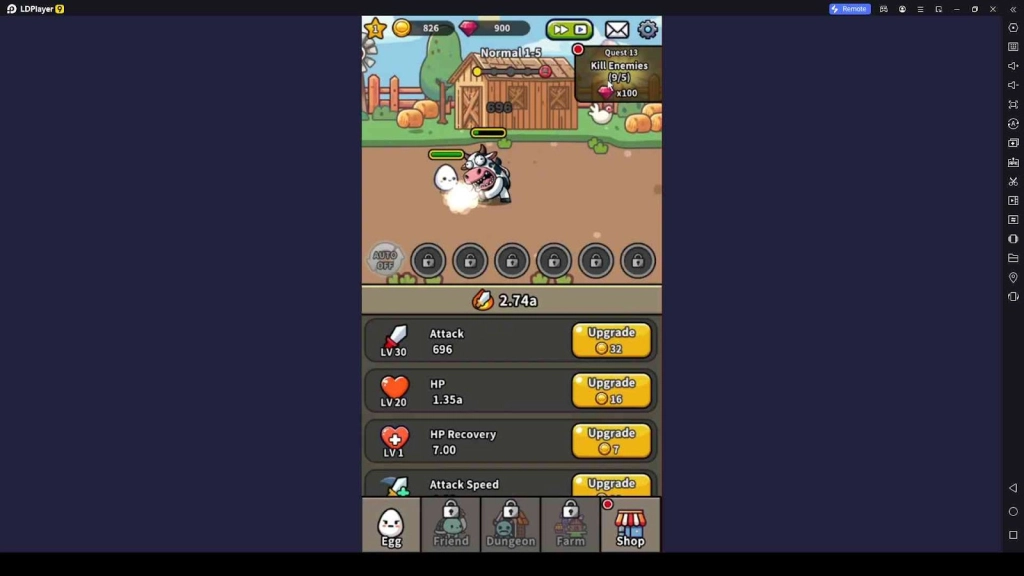 Upgrade the Stats of the Egg in Legend of Egg : Idle RPG 