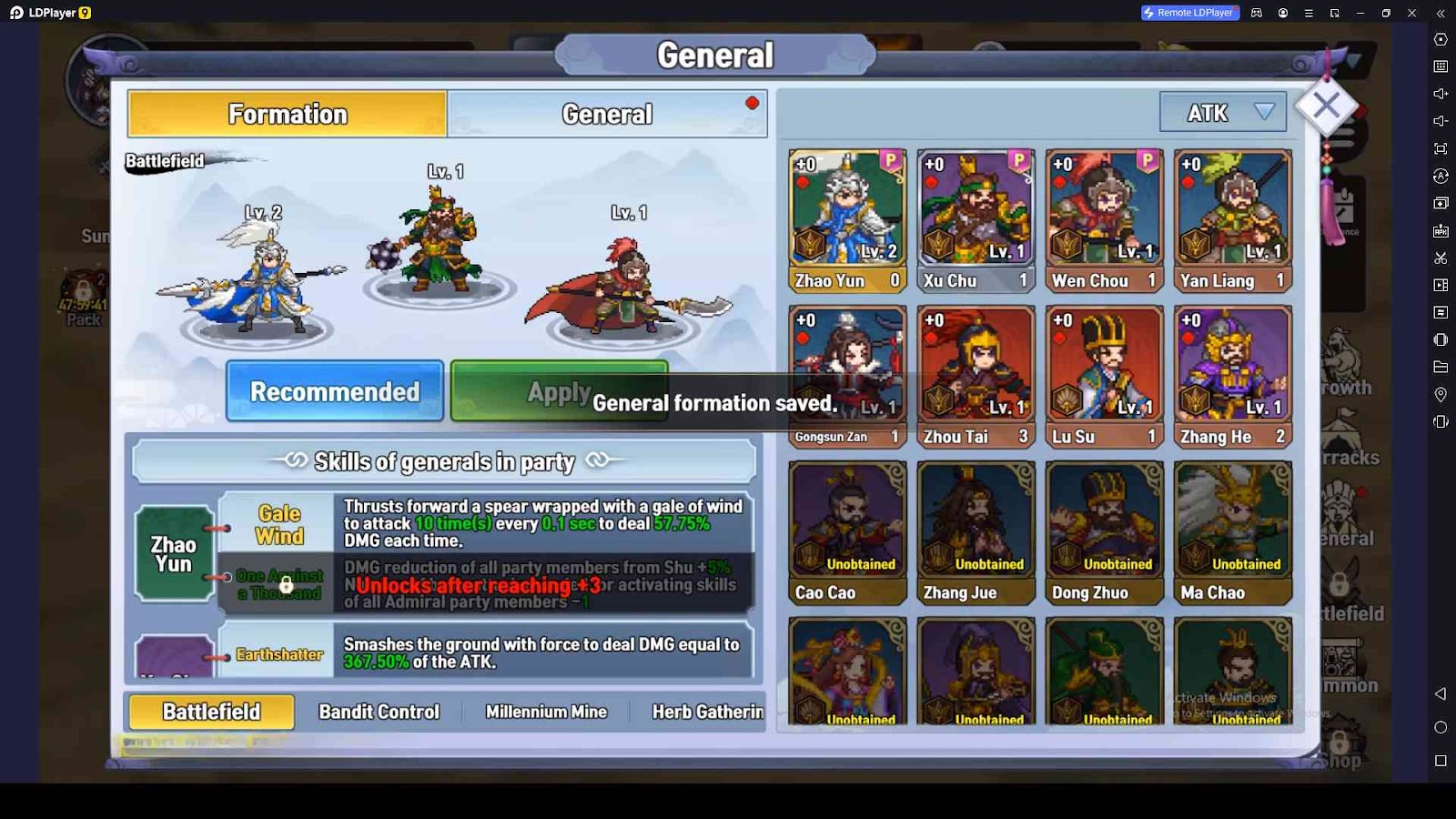 Create the Best Team of Generals