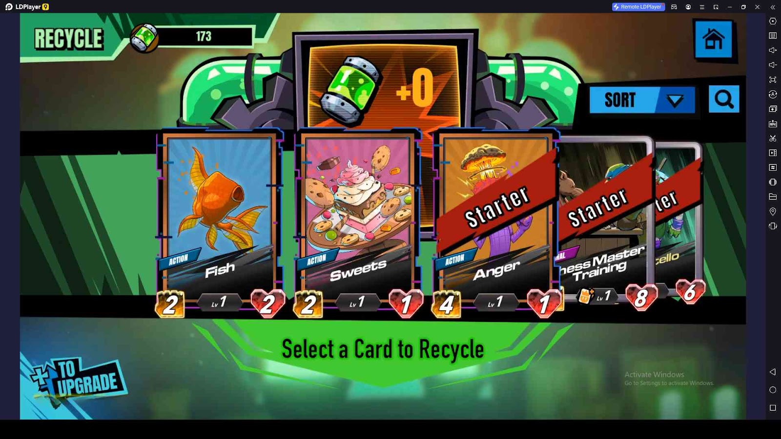 Recycle Cards and Boosts for More Slime