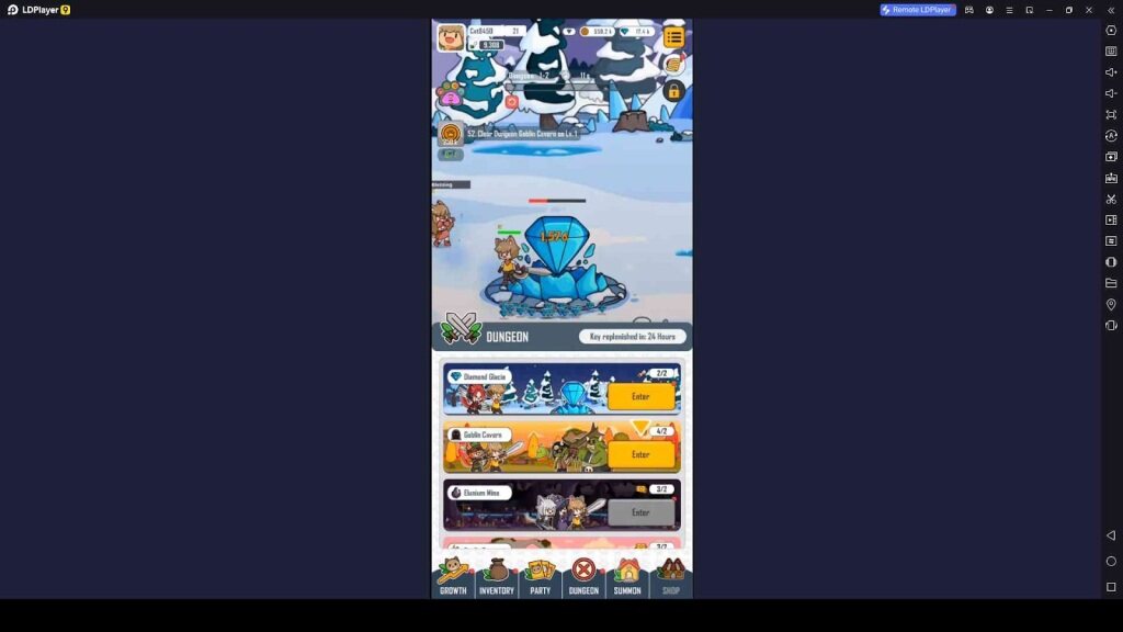 Participate in Dungeons in Cat Legends: Idle RPG Games 