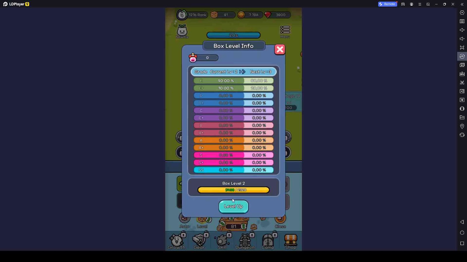 Level up the Item Box in My Hero Kitty: Idle RPG 