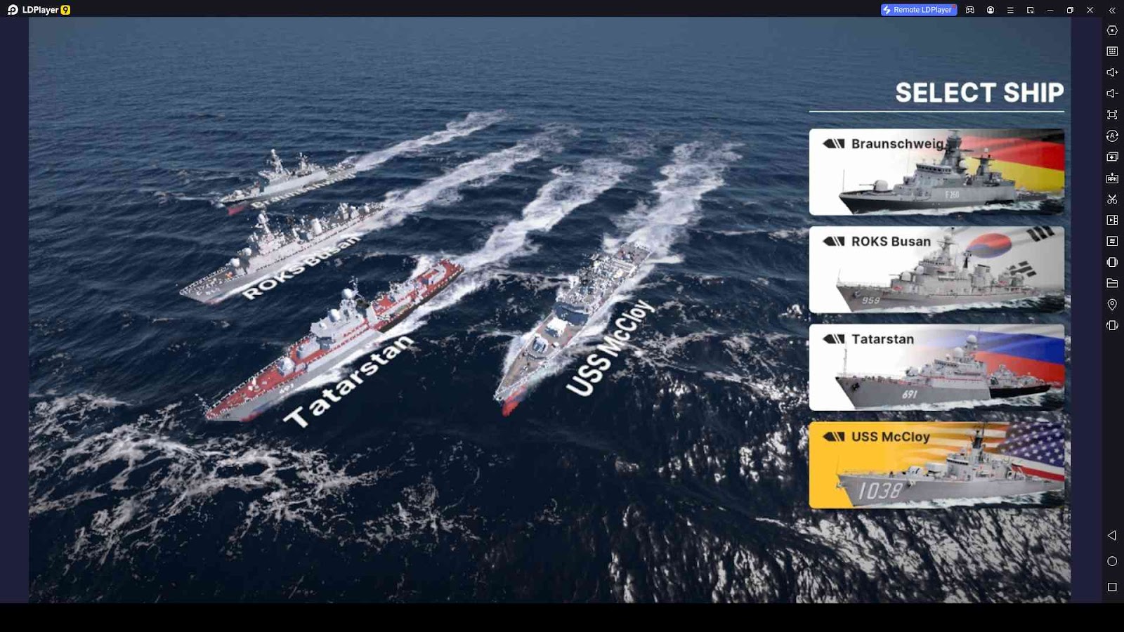 Selecting a Ship