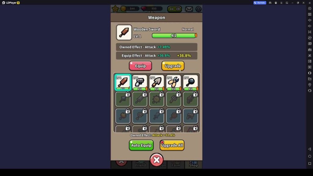 Don't Forget to Upgrade the Equipped Gear and Skills