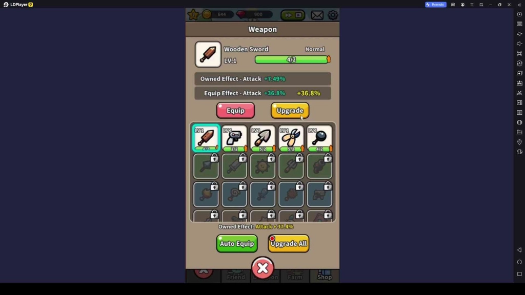 Don't Forget to Upgrade the Equipped Gear and Skills