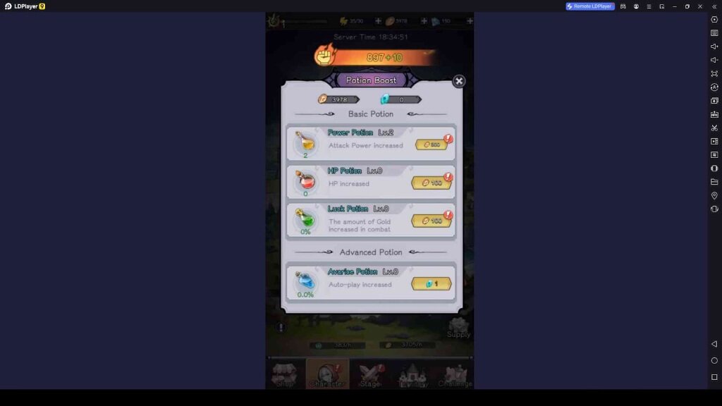 Purchase Potion Boosts in Witch Awakens 