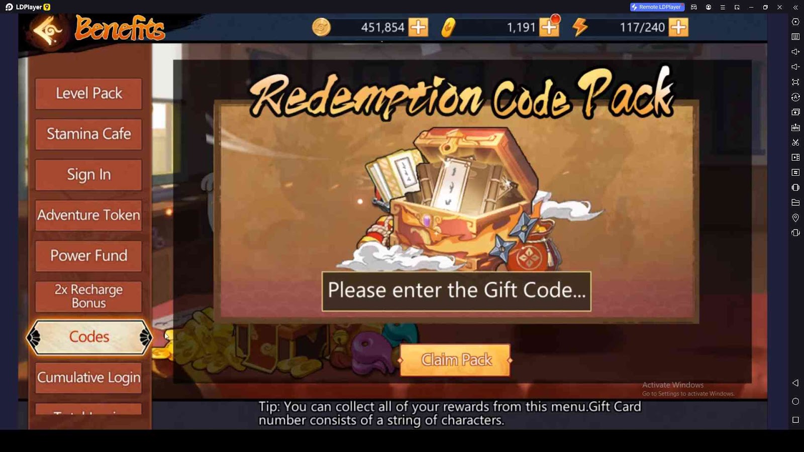 Redeeming Process for the Codes in Shinobi Illusions