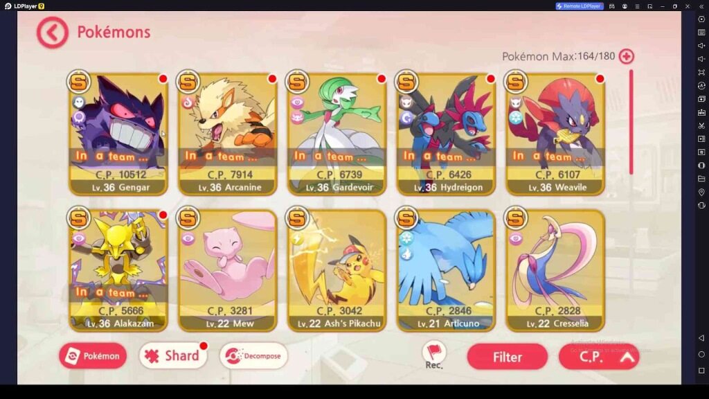Additional S Pokémon Options 