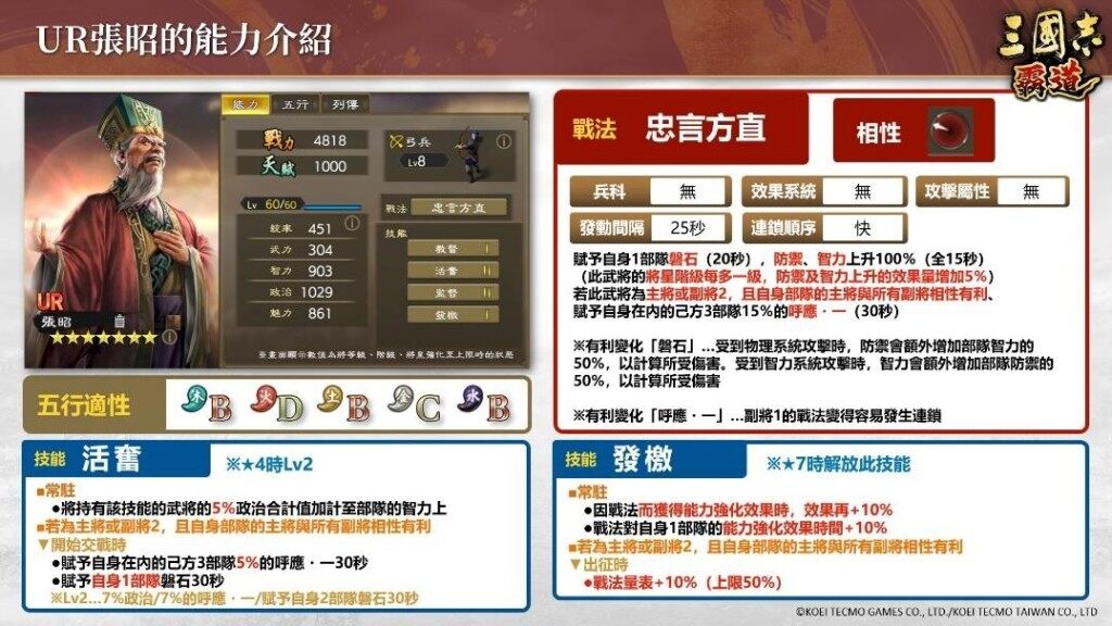 《三國志 霸道》全新武將LR張郃、LR呂蒙登場！