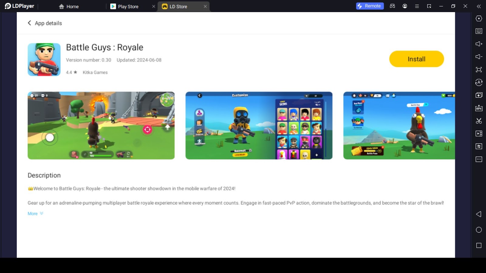 Playing Battle Guys: Royale on PC with LDPlayer