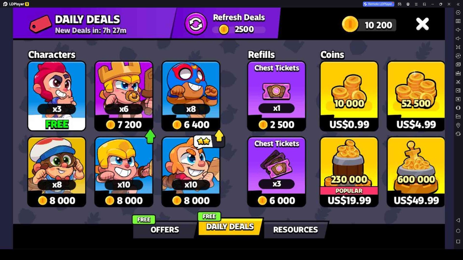 Buy Gold from the In-Game Shop