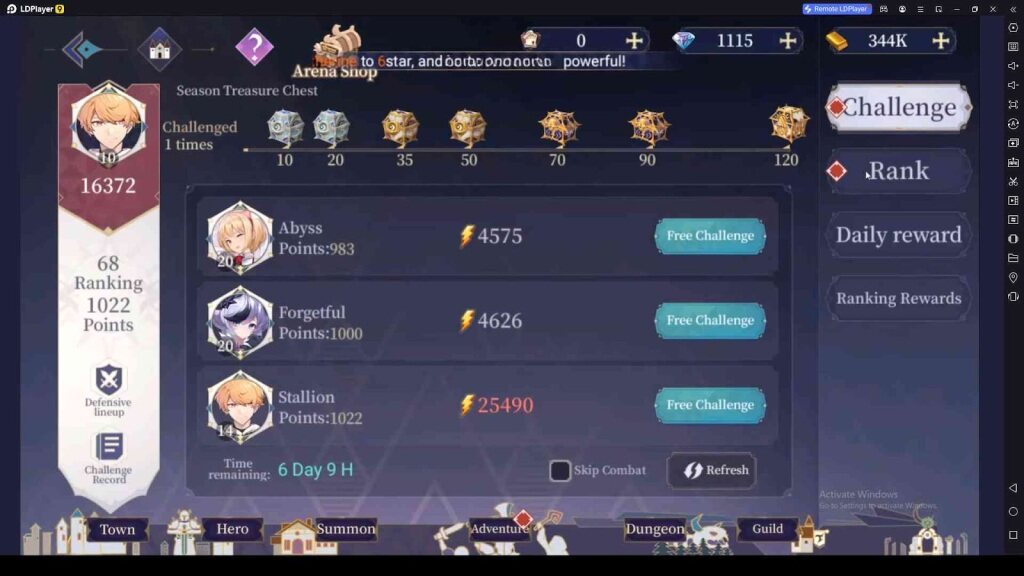 Arena Battles in Maiden Academy: Idle RPG 