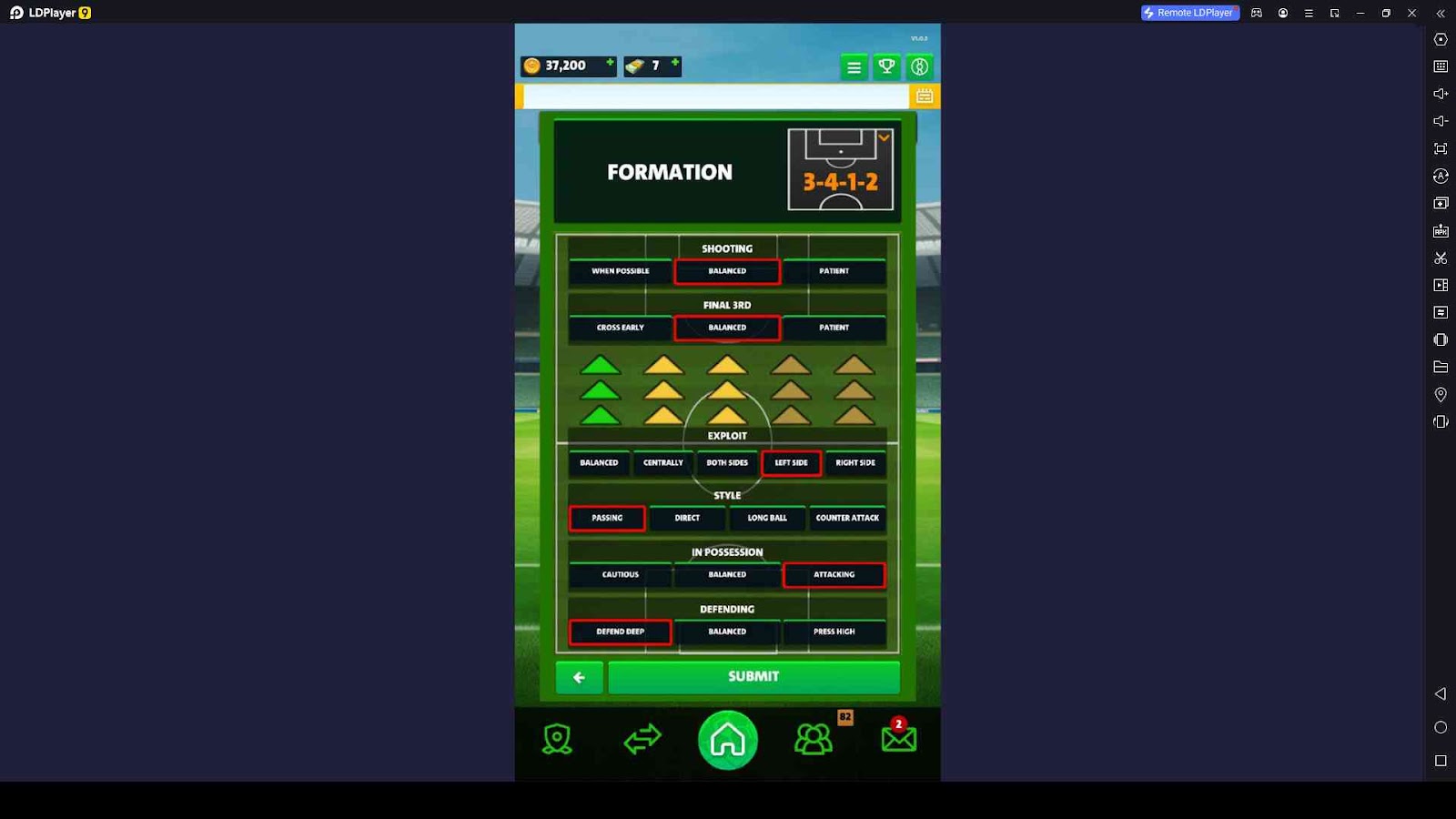 Align the Positions for the Players According to the Formation Layouts