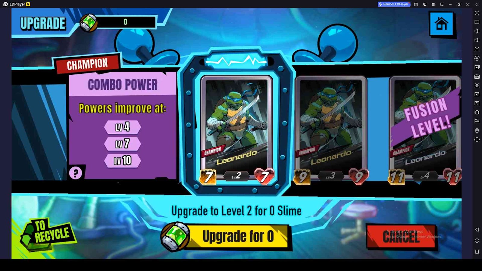Upgrade the Cards to Gain More Power 