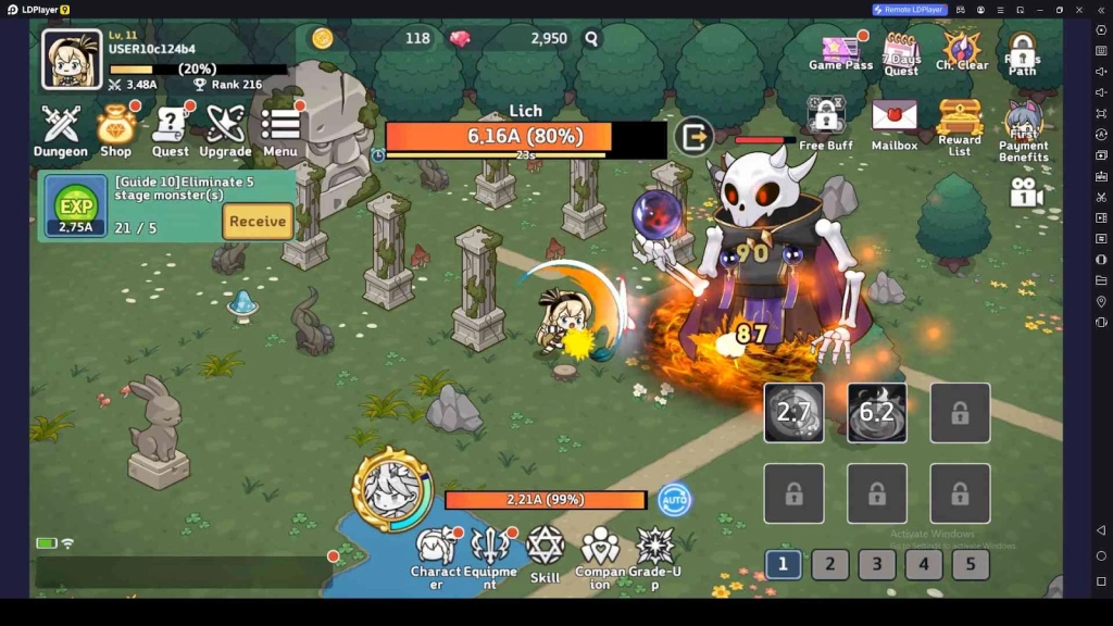 Summon the Boss at the End of the Stages