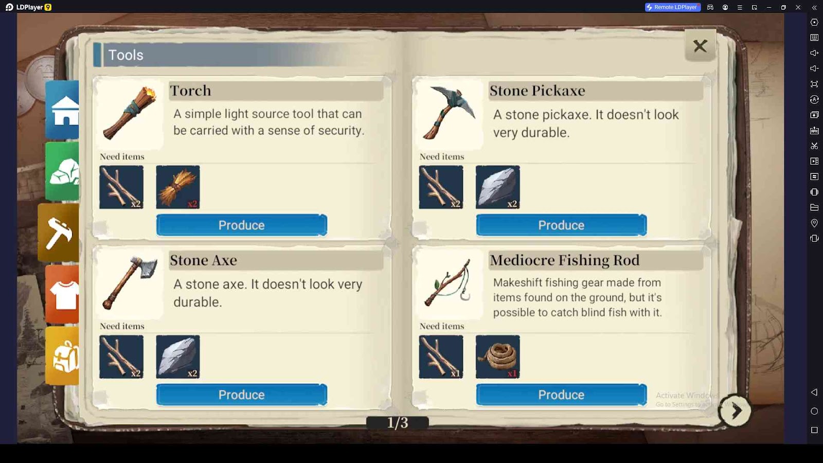 Craft Items in Oasis Survival