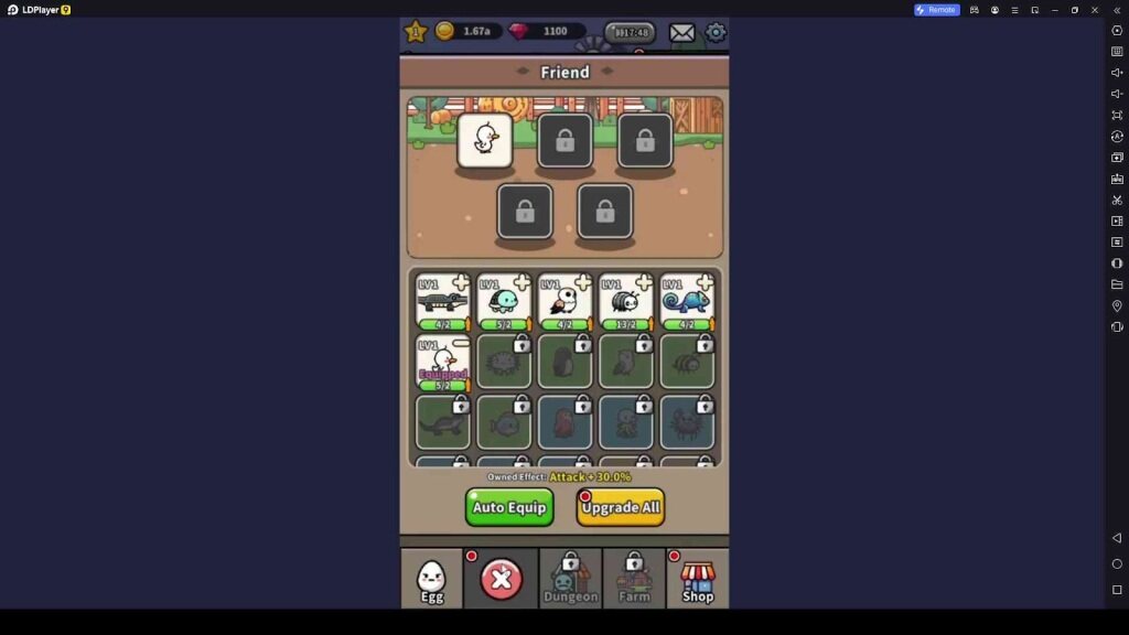 Assign the Strongest Friends in Legend of Egg : Idle RPG 