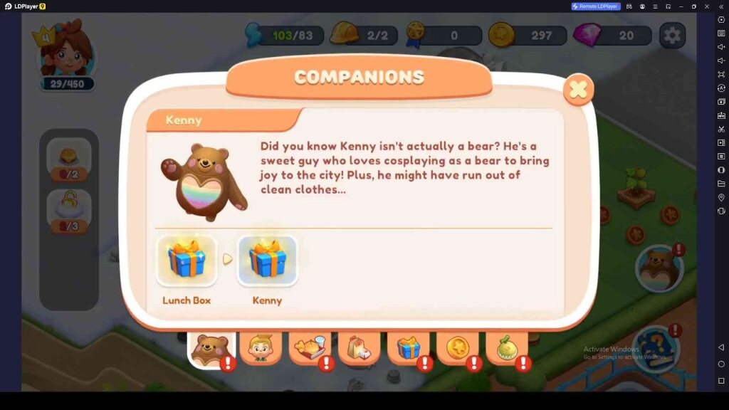 Supplying Fruits to Companions 