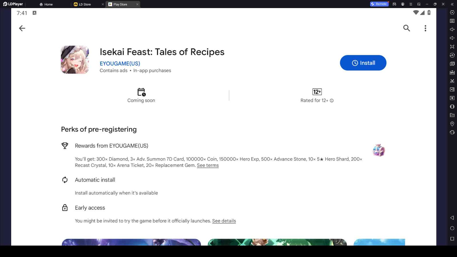 Playing Isekai Feast: Tales of Recipes on PC with LDPlayer 