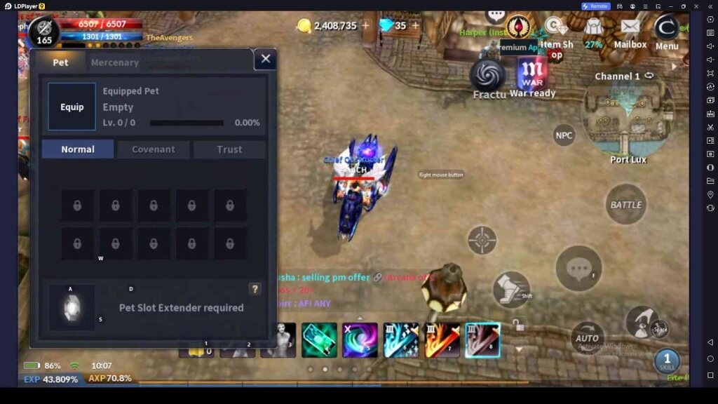 Upgrade the Pets in Cabal : Infinite Combo 