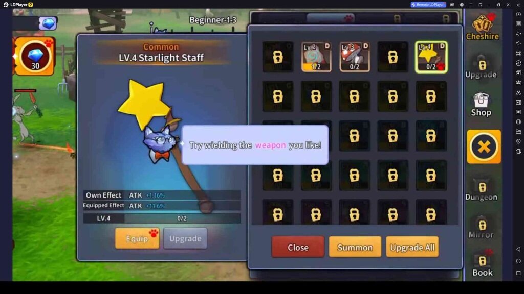 Own More Items and Equip Better Weapons