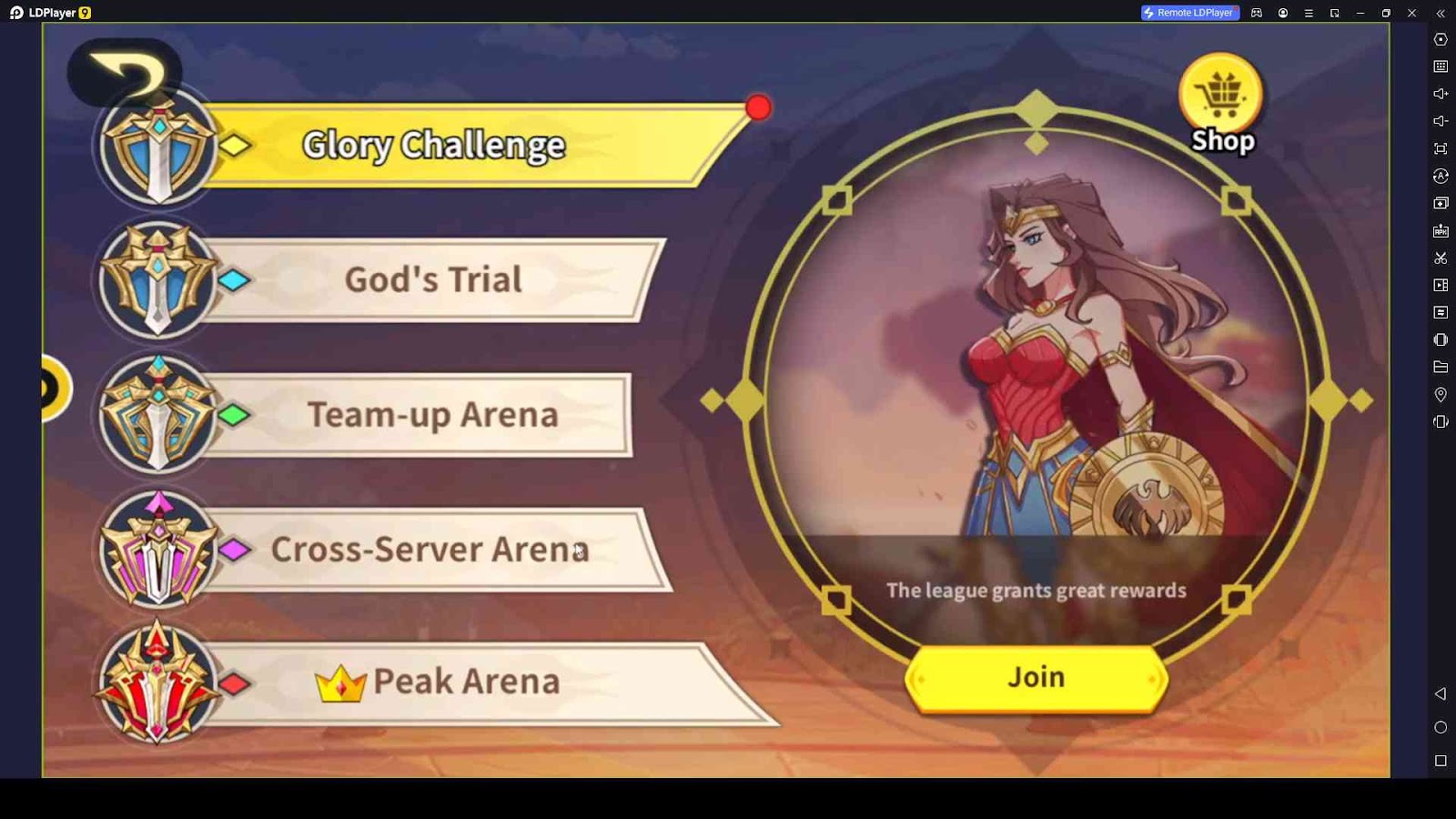 Participate in the Arena Challenges