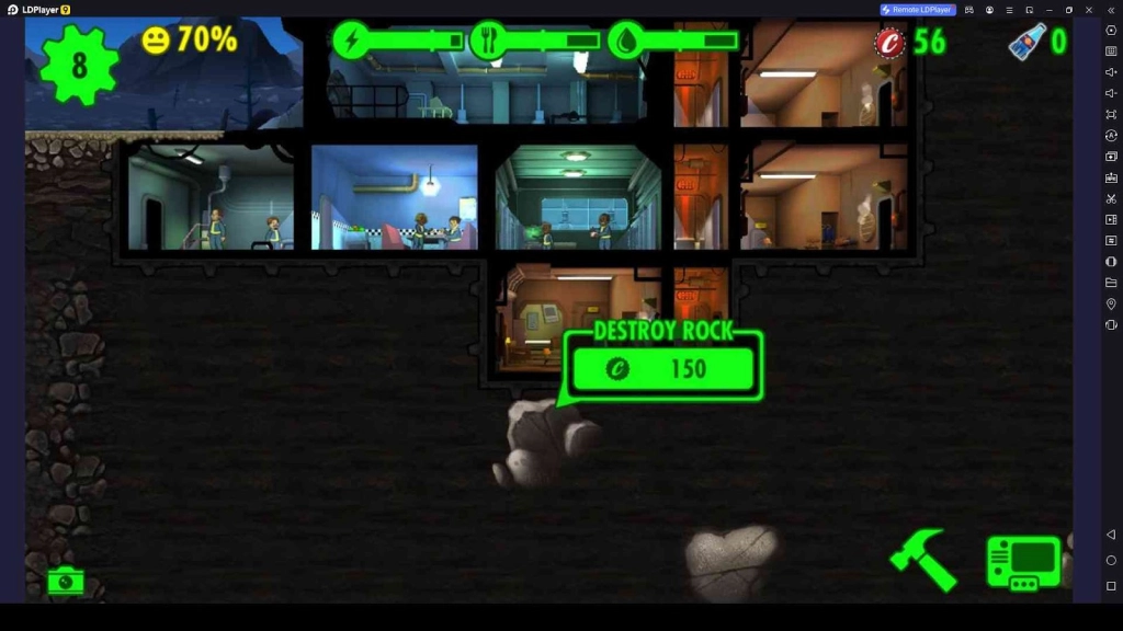 Destroy Rocks and Expand Your Vault