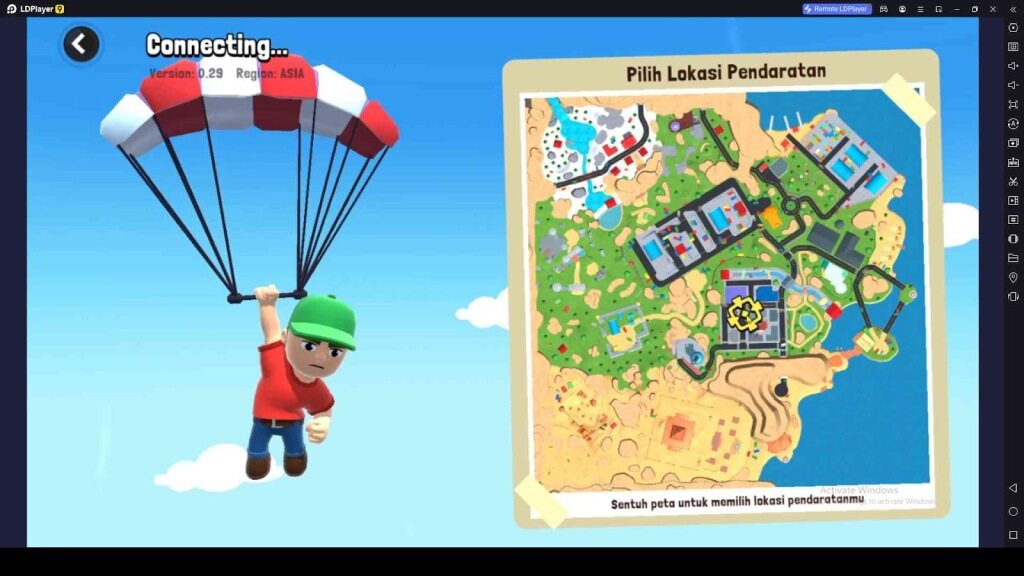 Choose a Better Landing Location in Battle Guys: Royale 