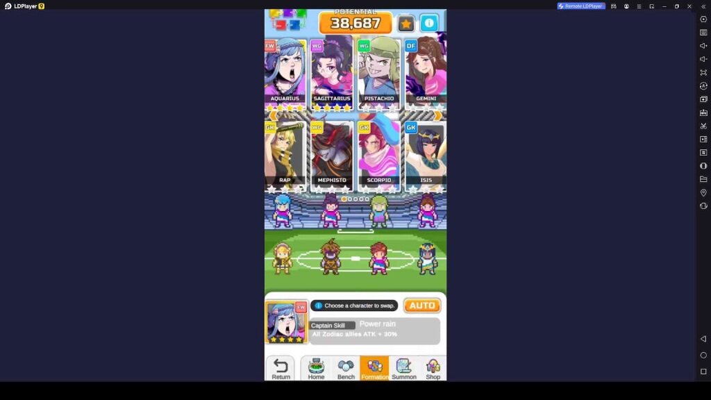 Create the Formation Using the Most Potential Ones