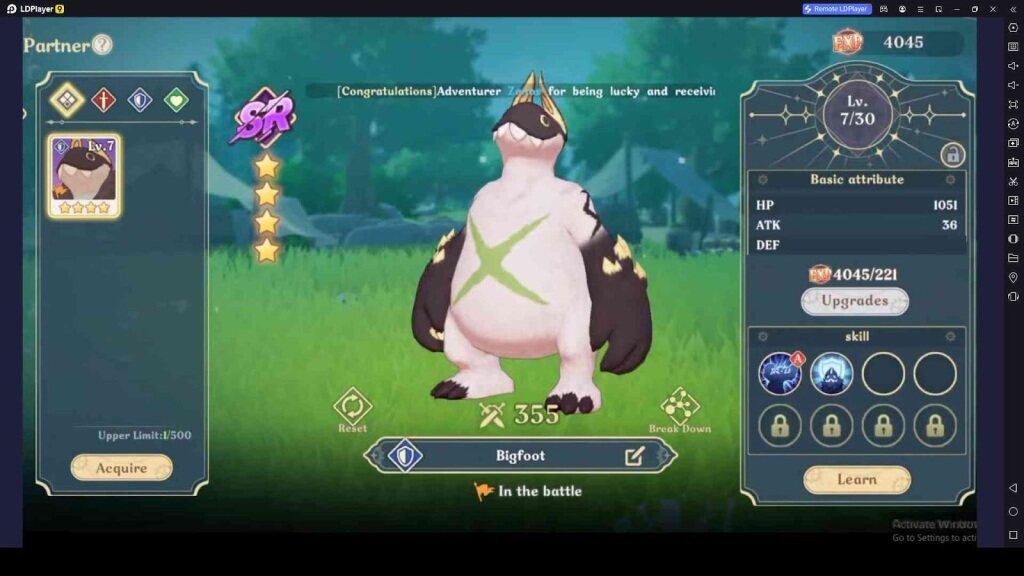 Leveling Up Companions 